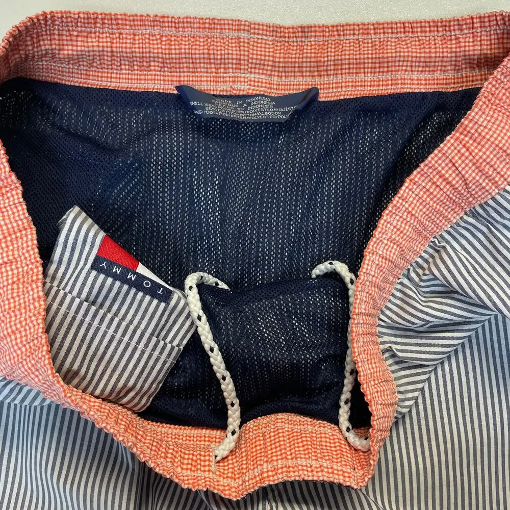 Tommy Hilfiger Striped Swim Trunks‎ Men's Size M Board Shorts Beachwear